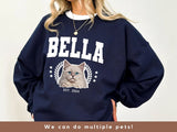 Custom Pet Sweater Using Pet Photo + Name Custom Dog College Portrait Personalized Dog - Vintage Print Apparel - 1 Pet - Furr and Family