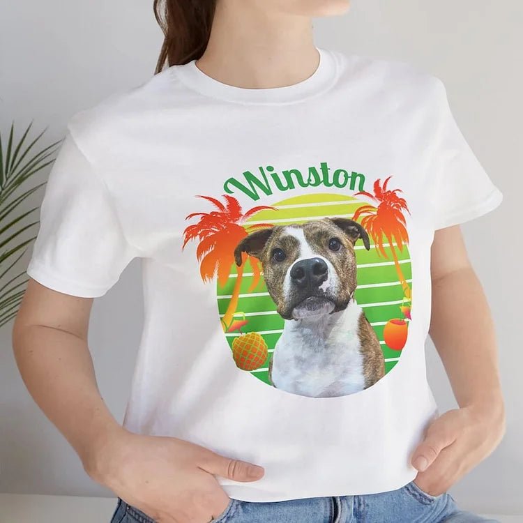 Custom Retro Pet T-shirt – Personalized Cat or Dog Shirt with Photo, Vintage Style for Retro Lovers - Vintage Print Apparel - 1 Pet - Furr and Family
