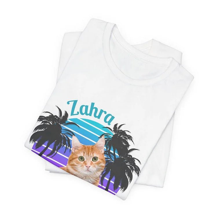 Custom Retro Pet T-shirt – Personalized Cat or Dog Shirt with Photo, Vintage Style for Retro Lovers - Vintage Print Apparel - 1 Pet - Furr and Family