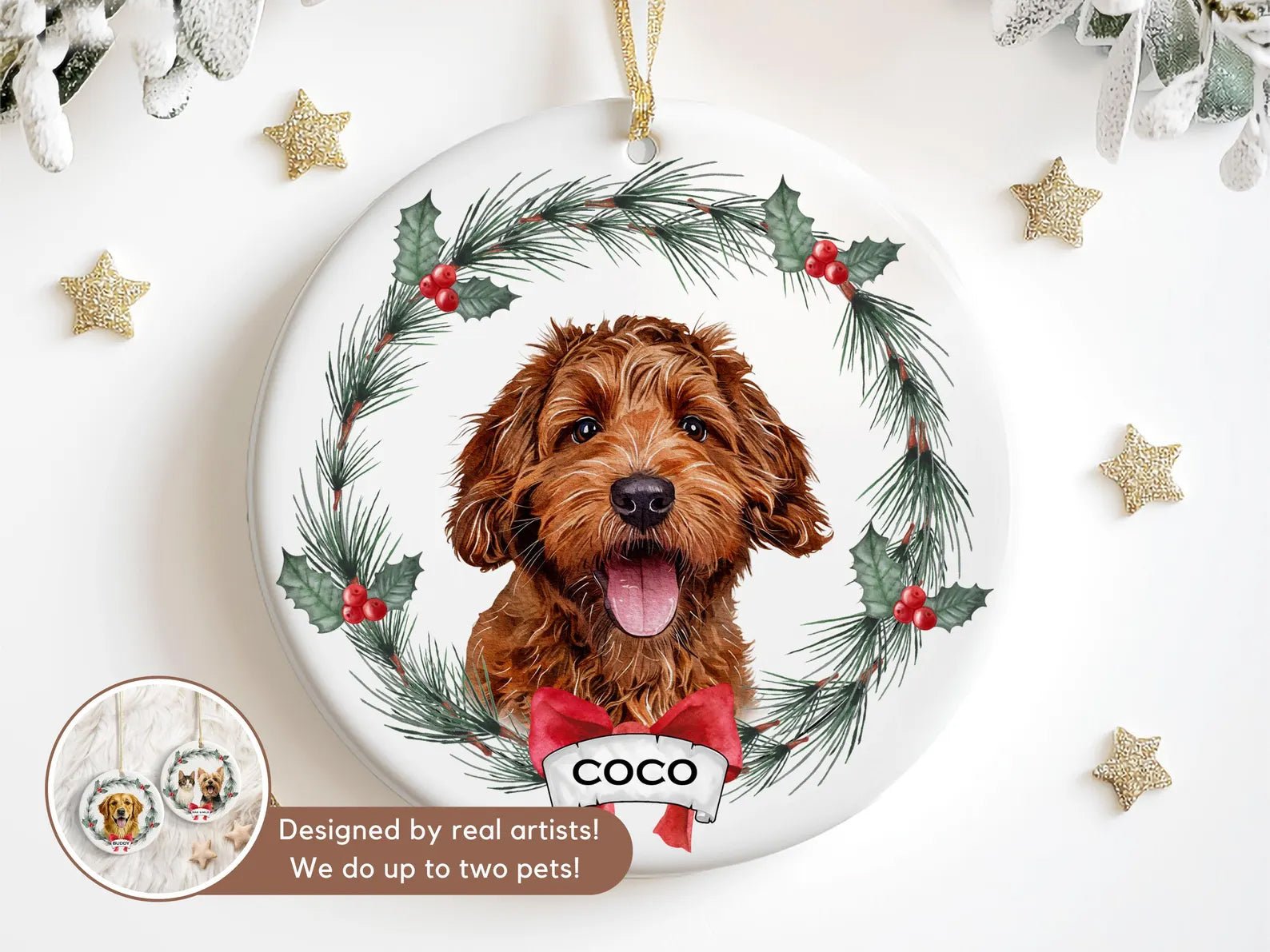 Customized Ornament a - Keepsake Christmas Ornament Gift - 1 Pet - Furr and Family