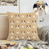 Customized Pet Multi - Face Square Pillow with Bones, Double - Sided Printing - 1 Pet - Furr and Family