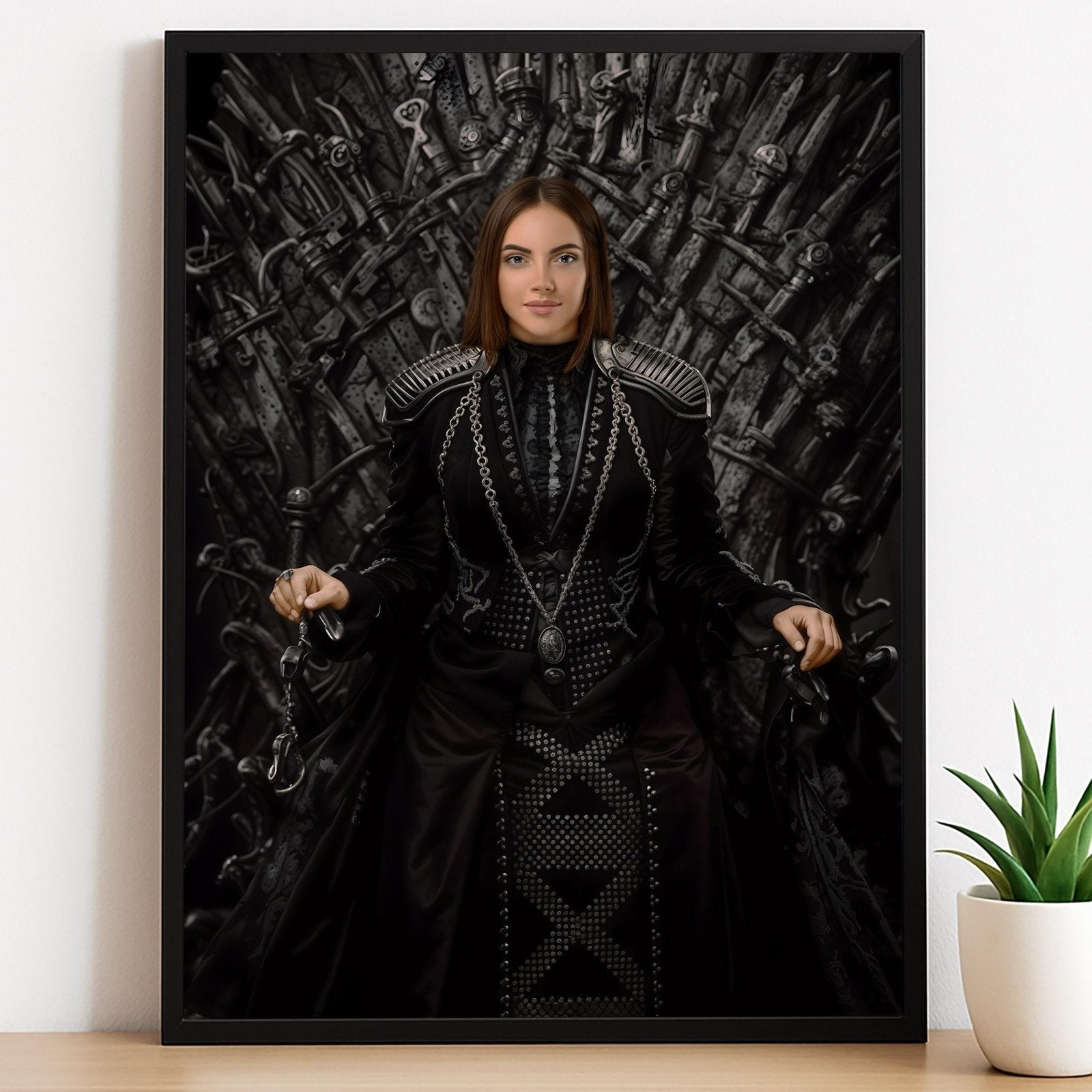 Dark Royal Queen Iron Throne Painting - Human Portrait - Female - Furr and Family