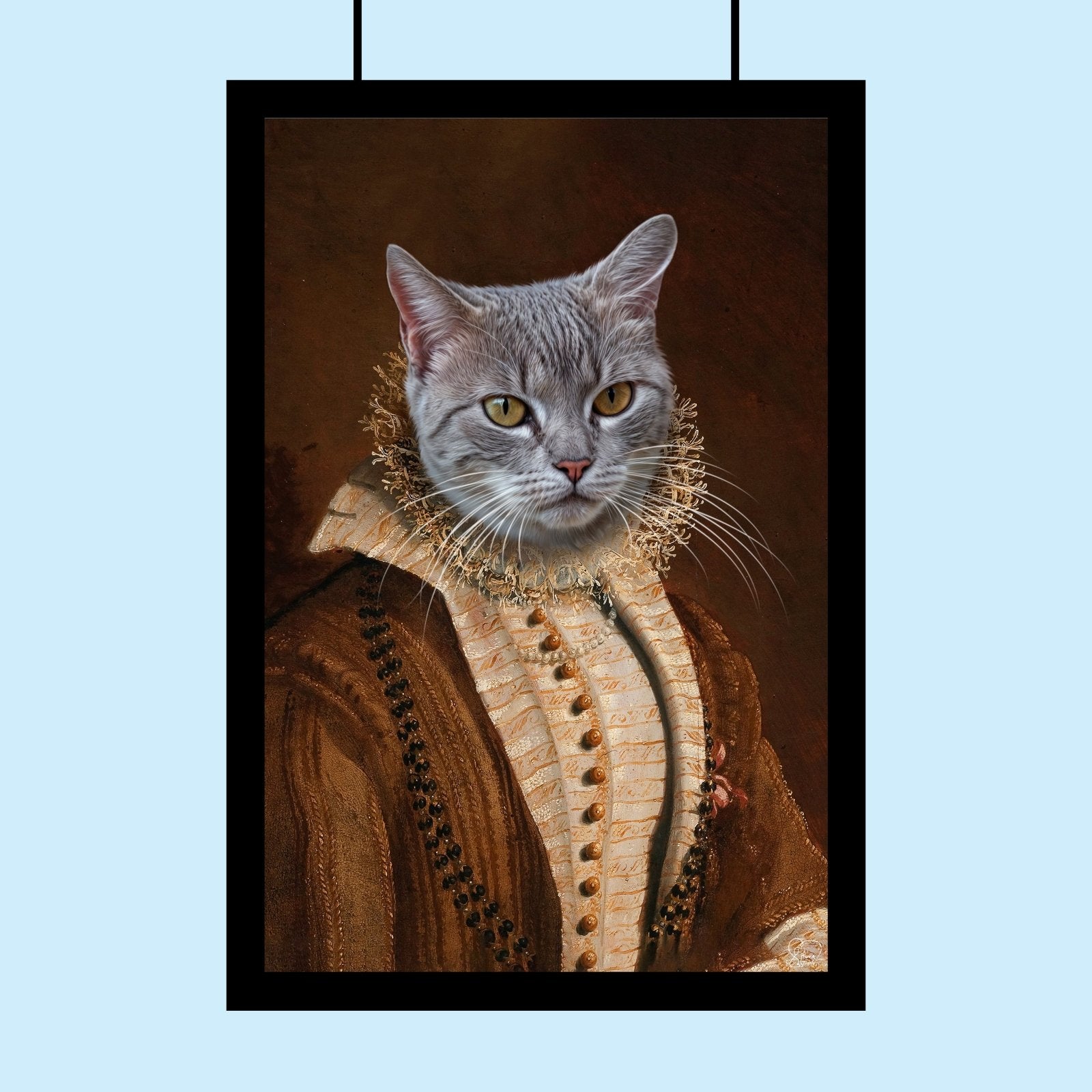 Aristocratic Elegance Pet Portrait – Custom Pet Canvas | Furr and Family - 1 Pet - Furr and Family