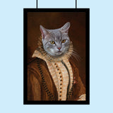 Aristocratic Elegance Pet Portrait – Custom Pet Canvas | Furr and Family - 1 Pet - Furr and Family