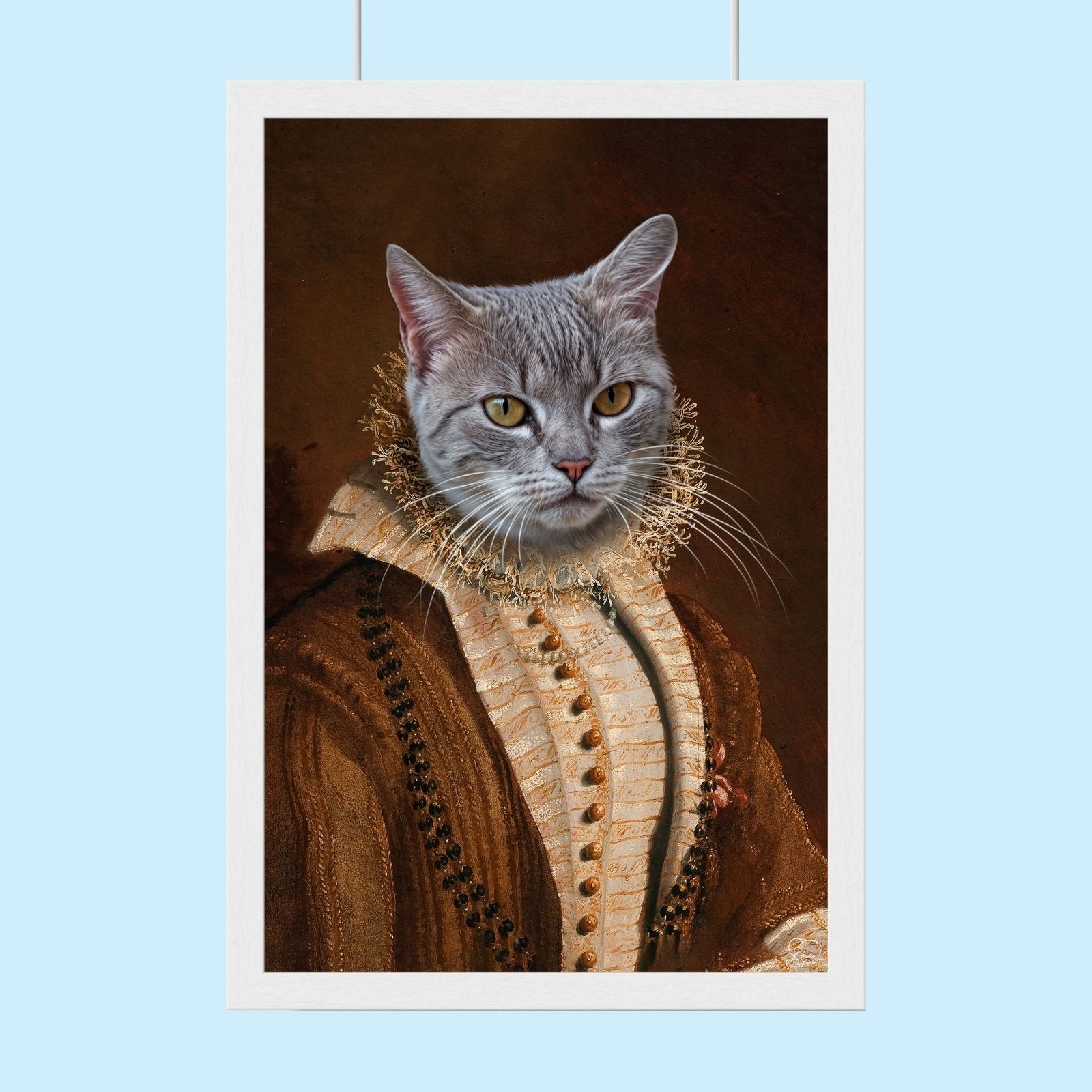 Aristocratic Elegance Pet Portrait – Custom Pet Canvas | Furr and Family - 1 Pet - Furr and Family