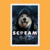 Death Scream Halloween Pet Portrait - Custom Pet Portrait - 1 Pet - Furr and Family