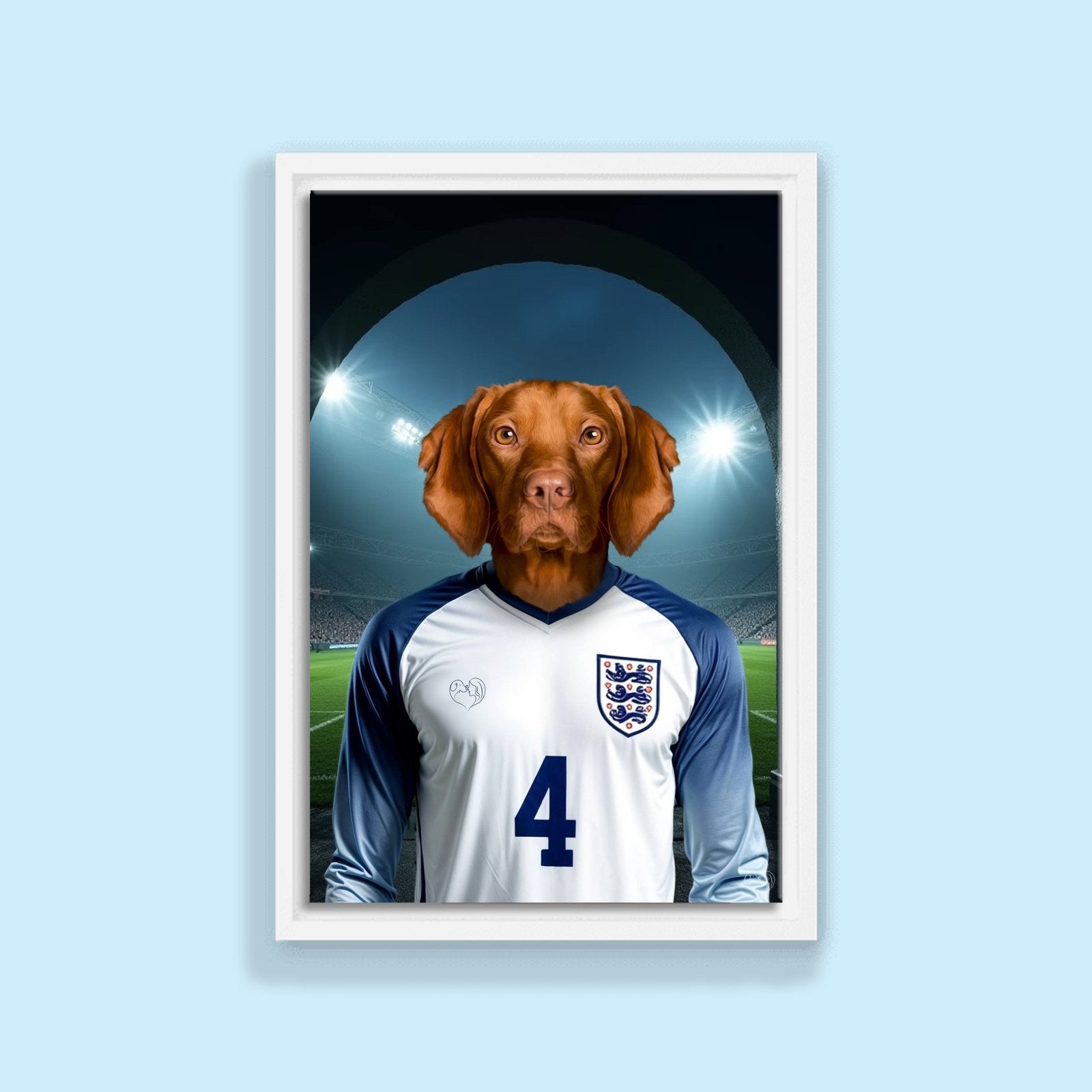 Declan Paw - fect – England Football Pet Art - 1 Pet - Furr and Family