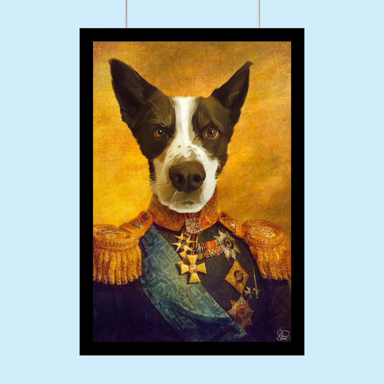 The Army General Pet - Custom Pet Portrait - 1 Pet - Furr and Family