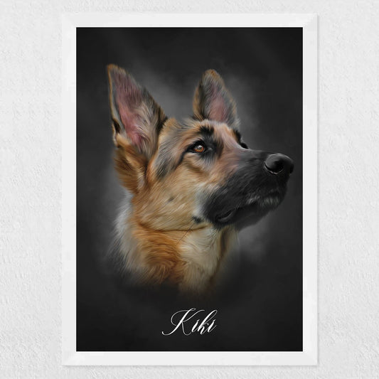 Digital Oil Paint Pet Art - Custom Pet Portrait - 1 Pet - Furr and Family