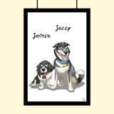 Disney Pet Art Style - Custom Pet Portrait - Disney Pet Portrait - 1 Pet - Furr and Family