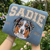 Custom Pet Embroidered Sweatshirt with Gingham Varsity Name