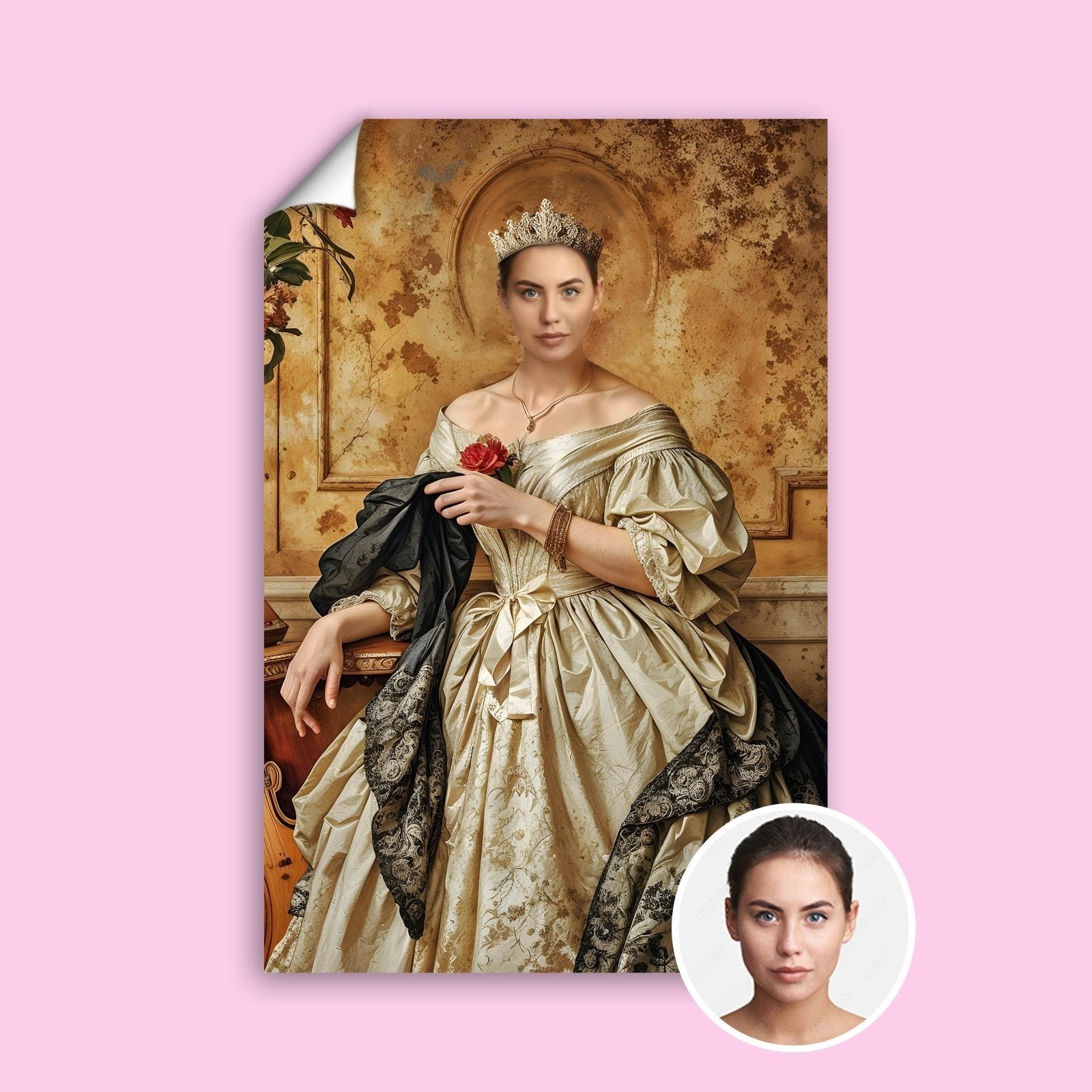 Elegant Victorian Renaissance Queen Portrait - Human Portrait - Female - Furr and Family