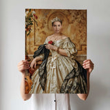 Elegant Victorian Renaissance Queen Portrait - Human Portrait - Female - Furr and Family
