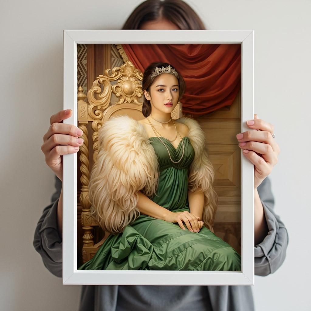 Emerald Green Renaissance Queen - Human Portrait - Female - Furr and Family