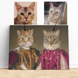Emperor & Empress - Custom Pet Portrait | Custom Pet Canvas - 2 Pets - Furr and Family