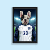 England’s Number 20 – Phil Foden Pet Portrait - 1 Pet - Furr and Family