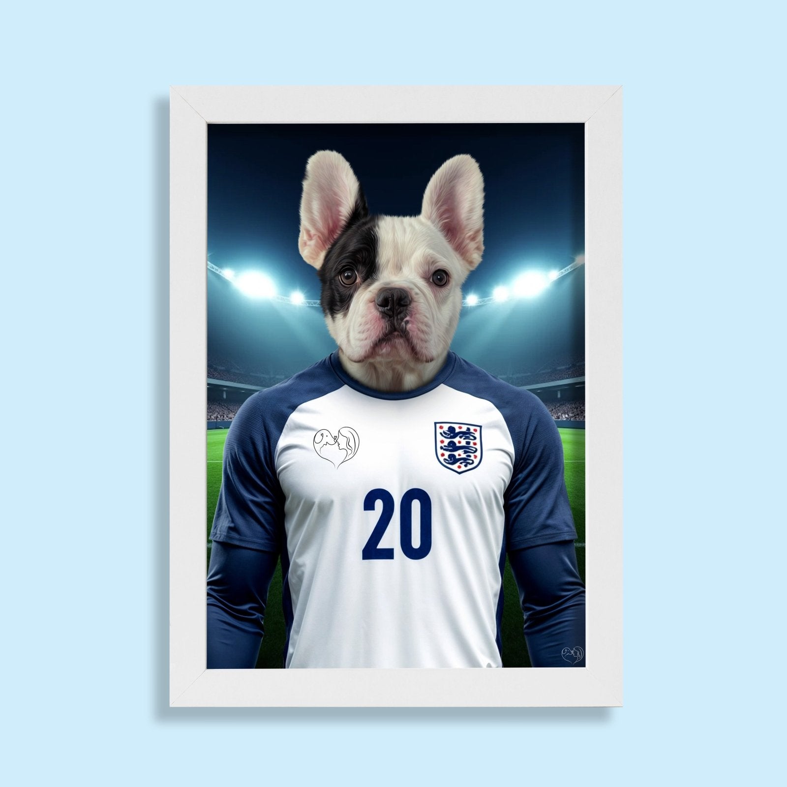 England’s Number 20 – Phil Foden Pet Portrait - 1 Pet - Furr and Family