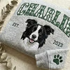 Custom Pet Embroidered Sweatshirt with Gingham Varsity Name