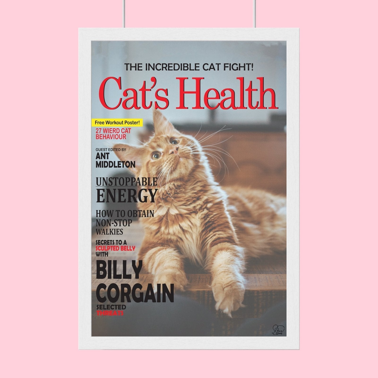 Famous Pet Magazine Covers - Custom Pet Portrait - 1 Pet - Furr and Family