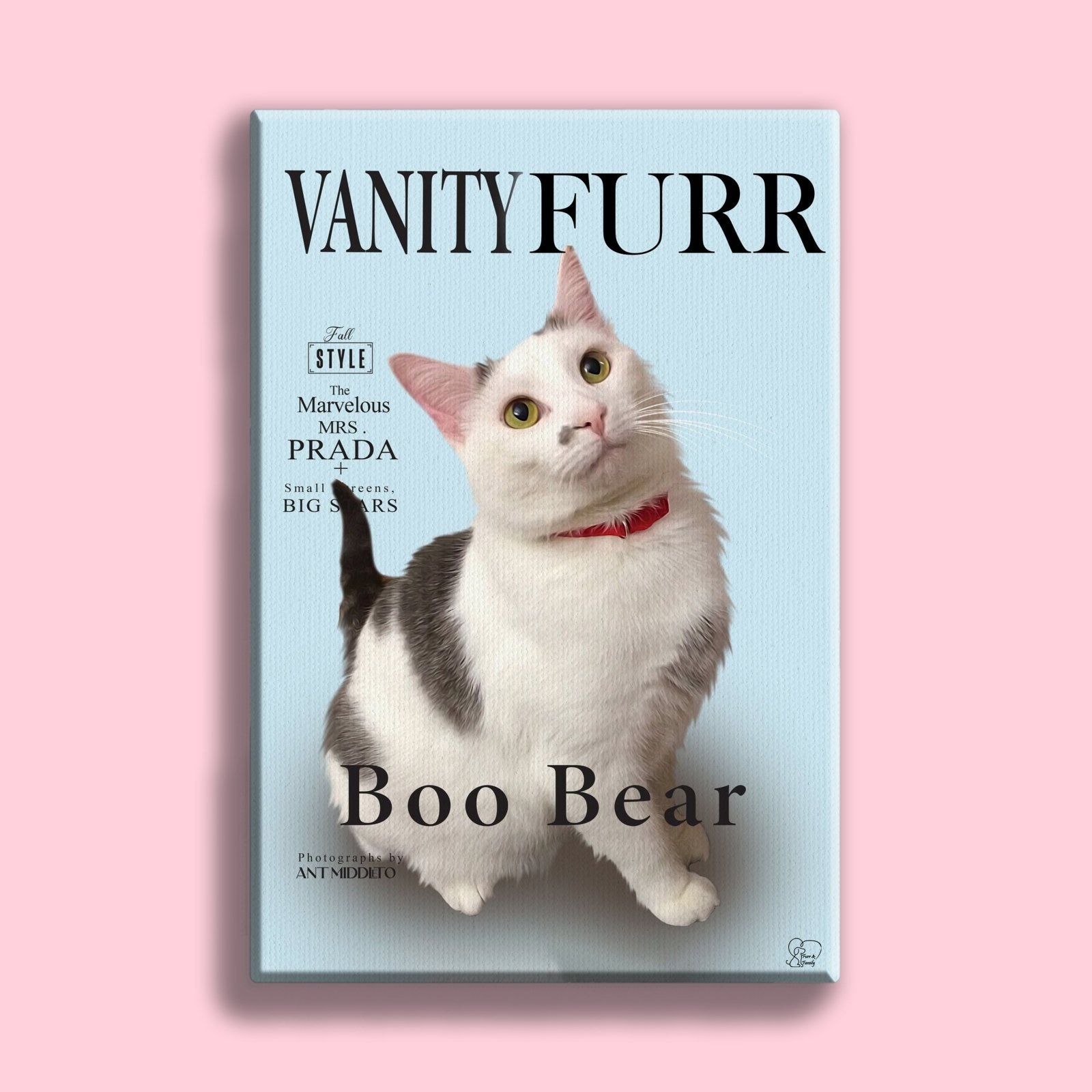 Famous Pet Magazine Covers - Custom Pet Portrait - 1 Pet - Furr and Family