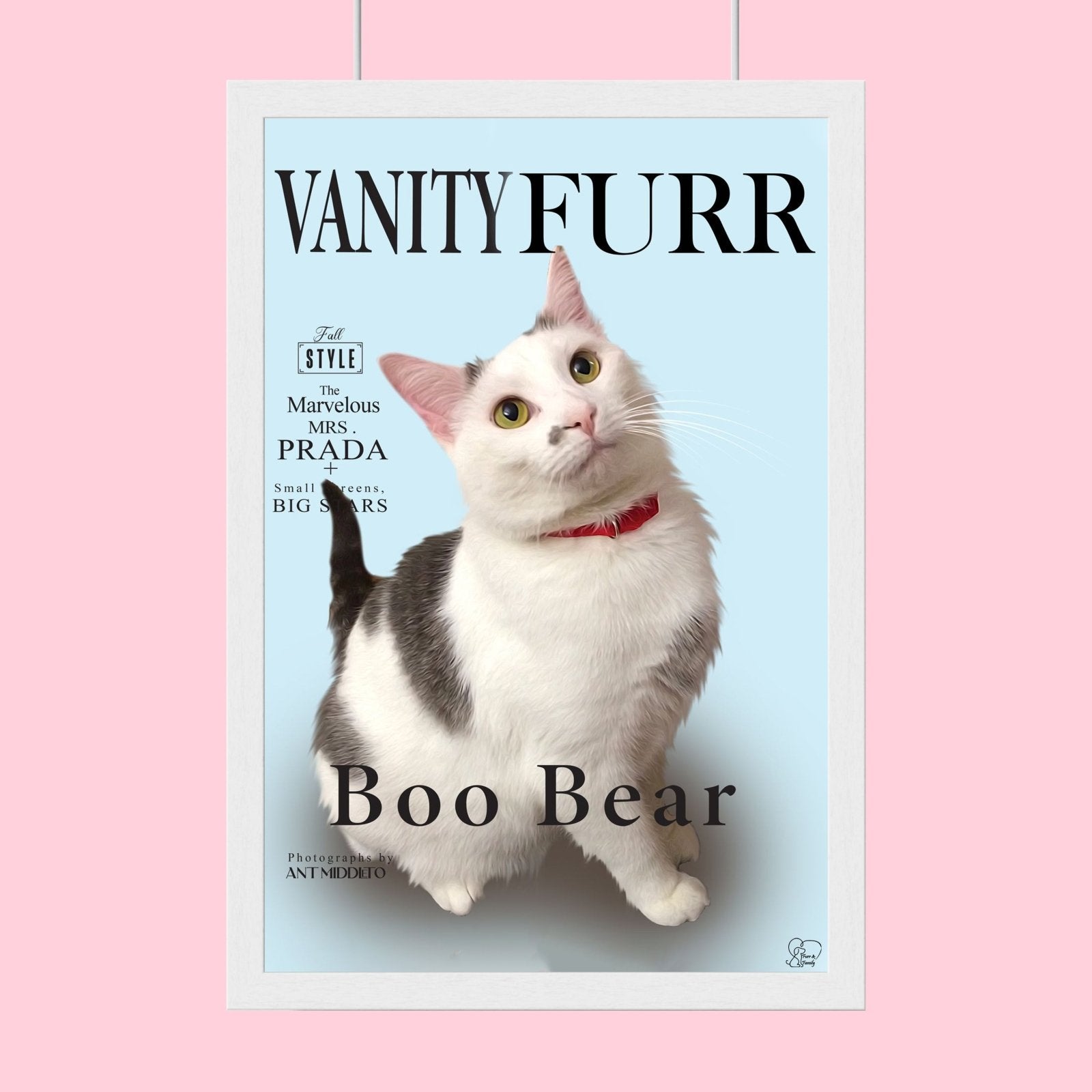 Famous Pet Magazine Covers - Custom Pet Portrait - 1 Pet - Furr and Family