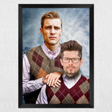 Father & Son - Custom Human Portrait - Human Portrait - human portrait - Furr and Family