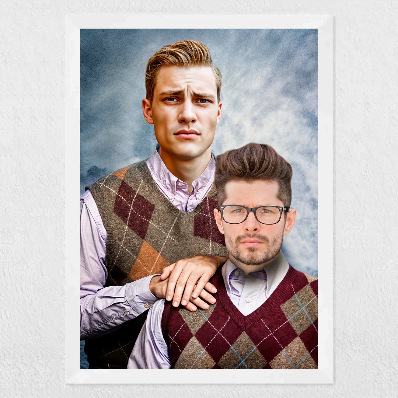 Father & Son - Custom Human Portrait - Human Portrait - human portrait - Furr and Family