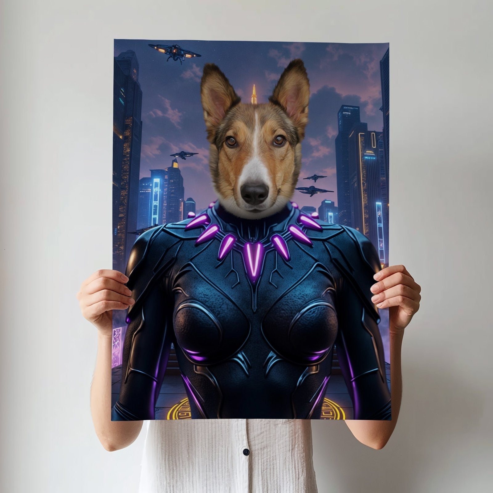 Female Black Panther - Custom Pet Portrait - 1 Pet - Furr and Family