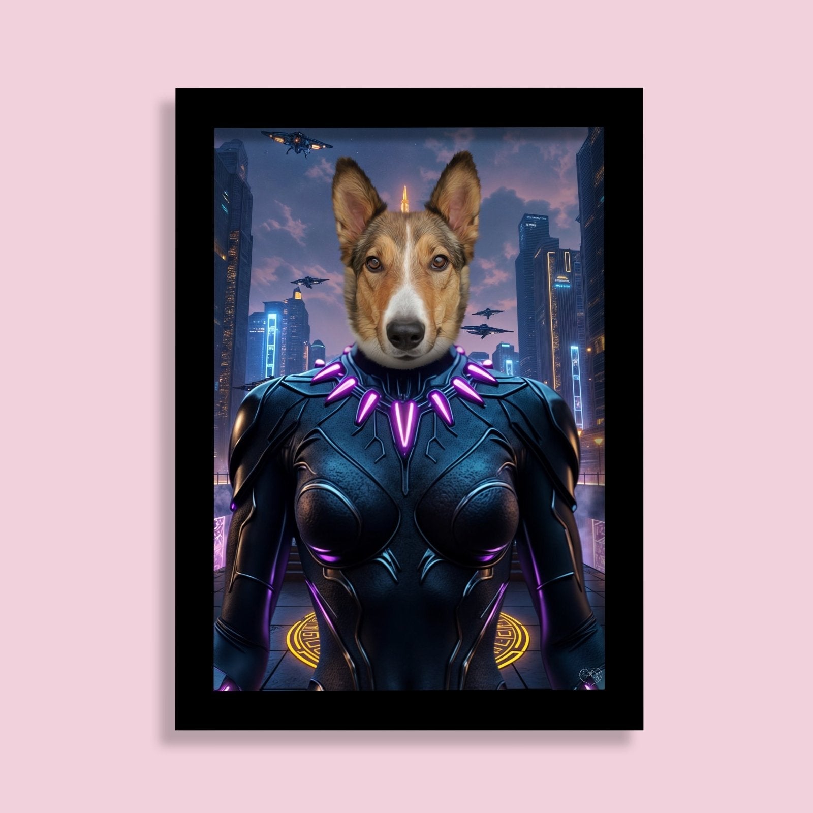 Female Black Panther - Custom Pet Portrait - 1 Pet - Furr and Family