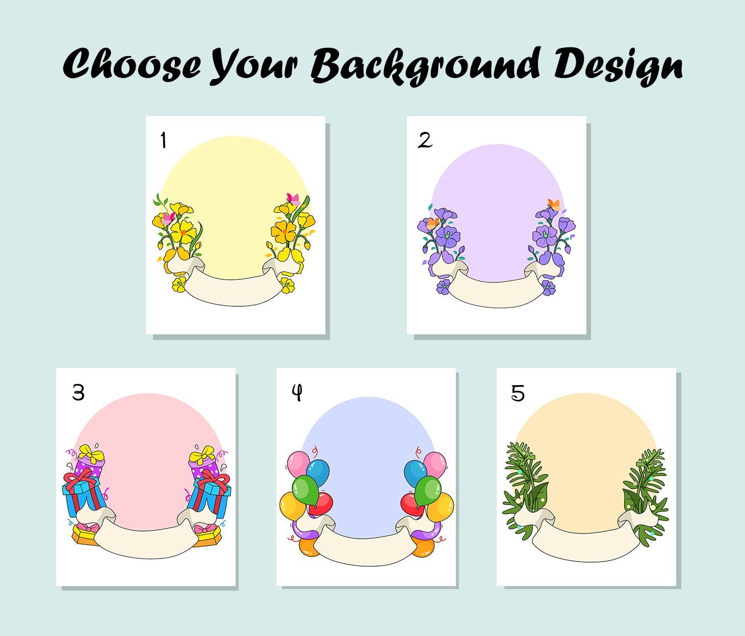 Floral Pet Cartoon - Custom Pet Portrait - 1 Pet - Furr and Family