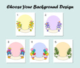 Floral Pet Cartoon - Custom Pet Portrait - 1 Pet - Furr and Family