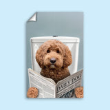 The Bathroom Reader Dog - Custom Pet Portrait - 1 Pet - Furr and Family