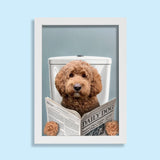 The Bathroom Reader Dog - Custom Pet Portrait - 1 Pet - Furr and Family