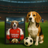 Arsenal Home Football – Custom Pet Portrait for Pet Lovers