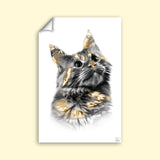 Gold Plated Pet Art - Custom Pet Portrait - 1 Pet - Furr and Family