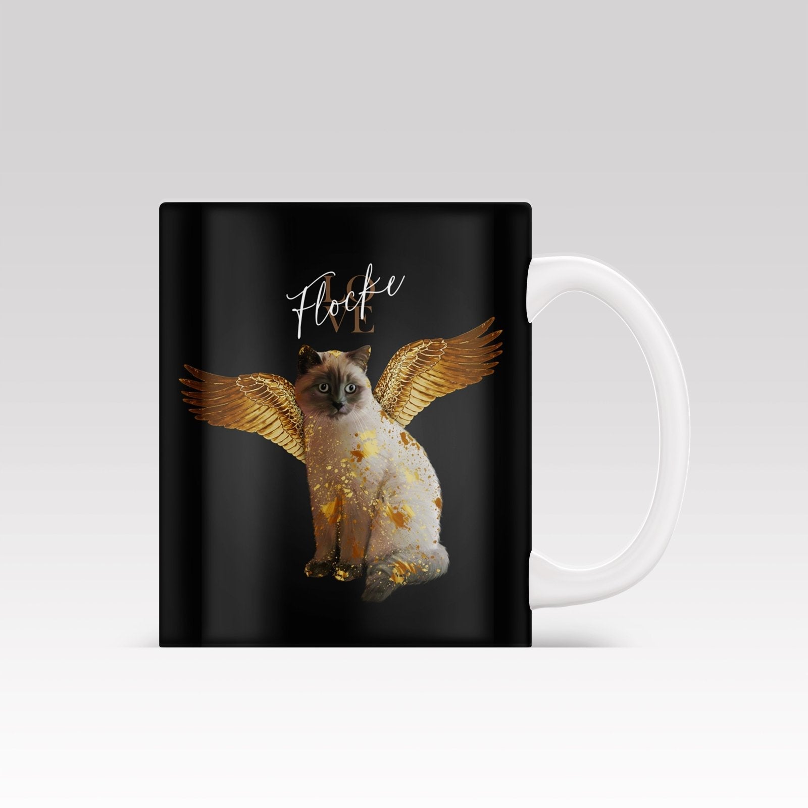 Gold Wing Art - Custom Pet Mug - 1 Pet - Furr and Family