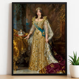 Golden Renaissance Queen Portrait - Human Portrait - Female - Furr and Family