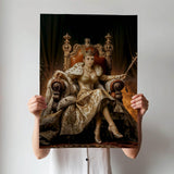Golden Throne Queen Artwork - Human Portrait - Female - Furr and Family