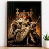 Golden Throne Queen Artwork - Human Portrait - Female - Furr and Family