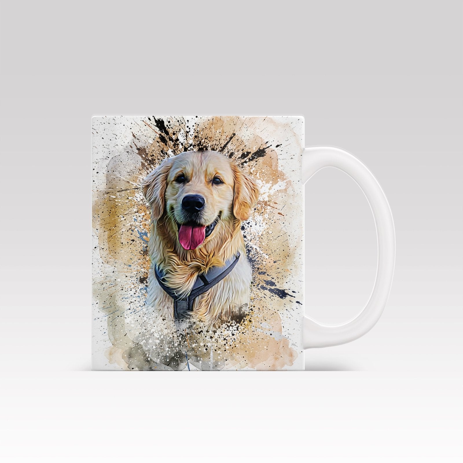 Watercolor Grafitti - Custom Mug - 1 Pet - Furr and Family