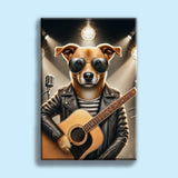 Guitarist Pet Portrait – Custom Rockstar Pet Art - 1 Pet - Furr and Family