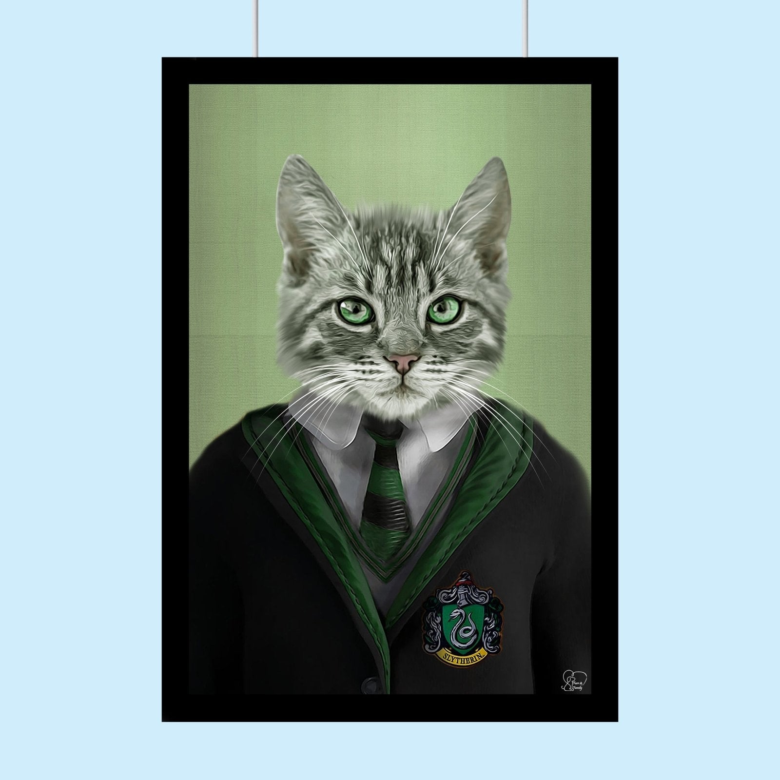 Harry Potter SLYTHERIN - Custom Pet Portrait - 1 Pet - Furr and Family