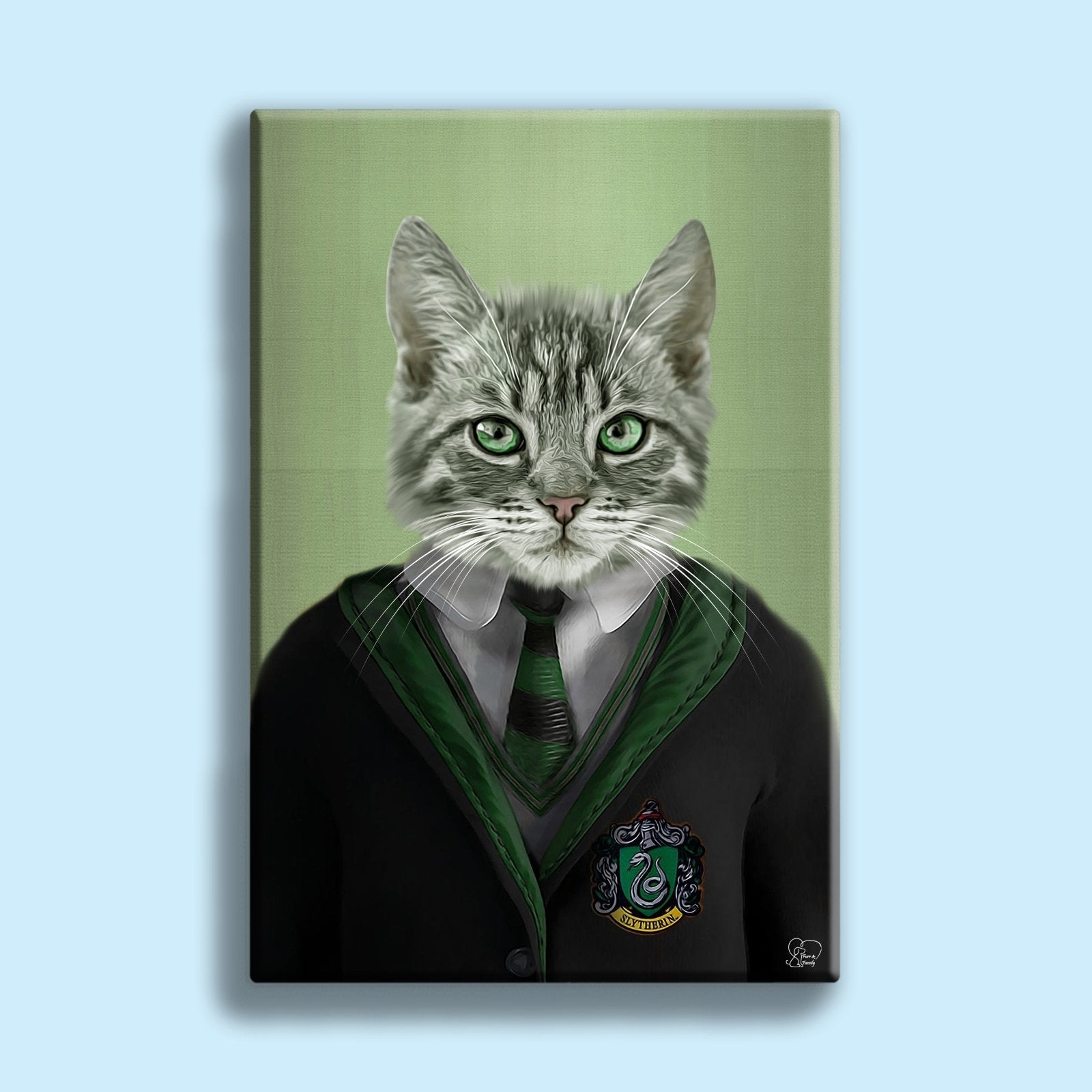 Harry Potter SLYTHERIN - Custom Pet Portrait - 1 Pet - Furr and Family