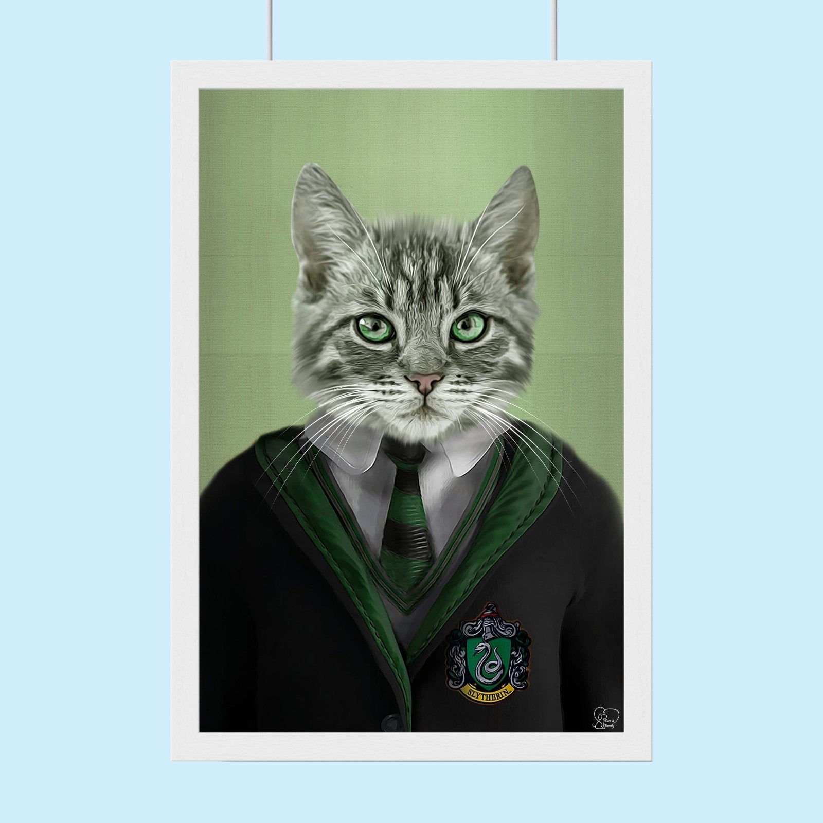 Harry Potter SLYTHERIN - Custom Pet Portrait - 1 Pet - Furr and Family