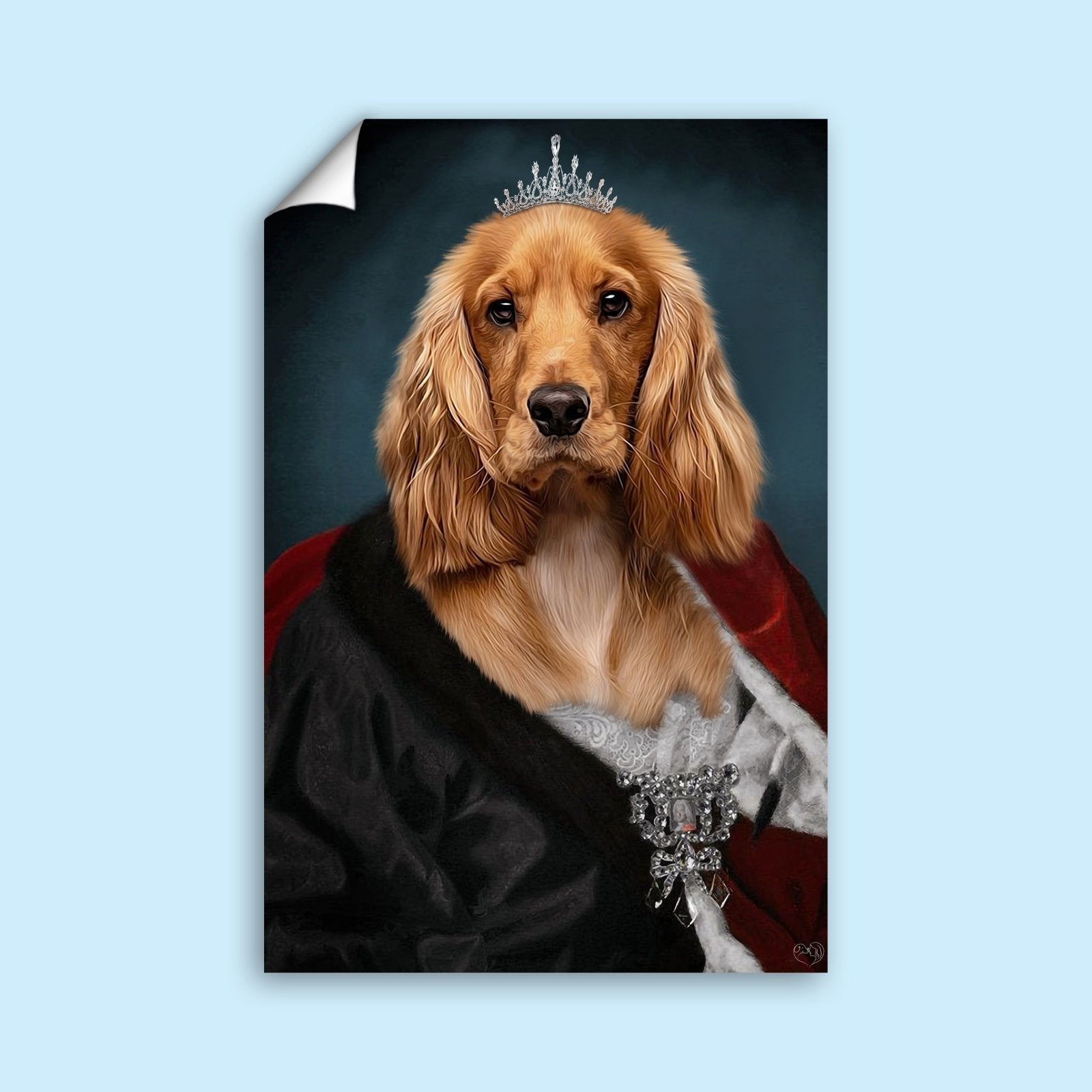 Her Royal Furriness - Custom Pet Portrait - 1 Pet - Furr and Family