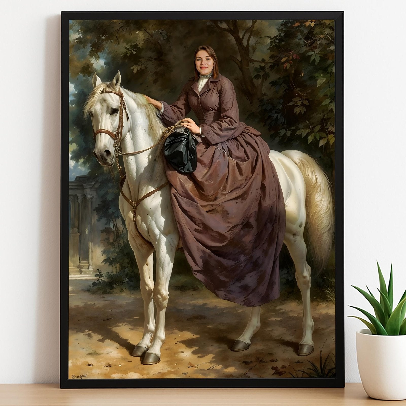 Horseback Noble Lady - Human Portrait - Female - Furr and Family