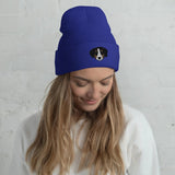 Custom embroidered beanie featuring a pet’s name or face design, made from soft knit fabric — perfect for cold weather and pet lovers