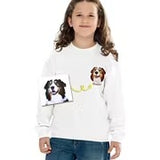 Personalized Pet Portrait Embroidered Sweatshirt- Colorful Design