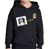 Personalized Pet Portrait Embroidered Sweatshirt- Colorful Design