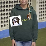 Personalized Pet Portrait Embroidered Sweatshirt- Colorful Design